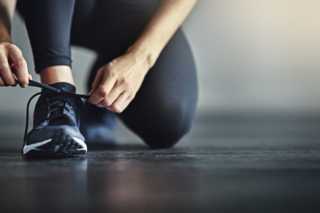 Sportler bei der Vorbereitung des Wettkampfes